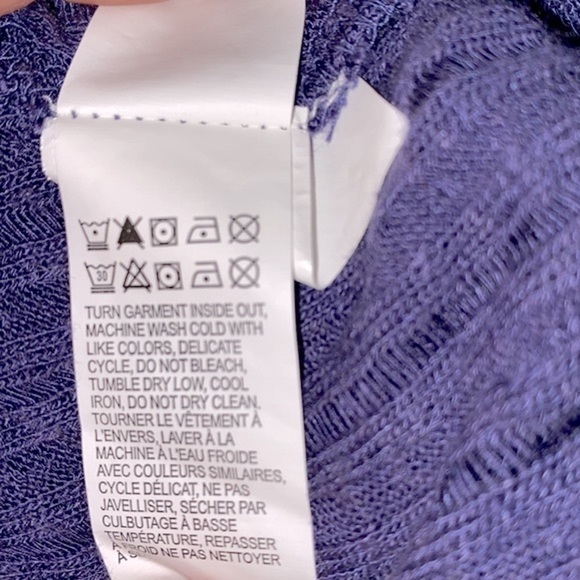 LUCKY Brand linen blend purple knit thermal top size small - Picture 8 of 8